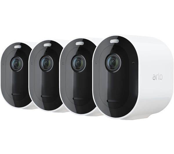 ARLO Pro 4 2K HDR WiFi Security Camera System - 4 Cameras, White - Image 1