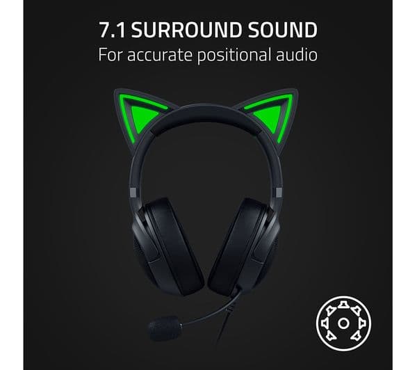 RAZER Kraken Kitty V2 Headphones Black - Image 6
