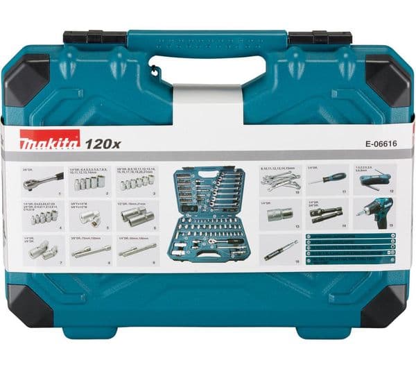 MAKITA E-06616 120-Piece Maintenance Tool Set - Image 4