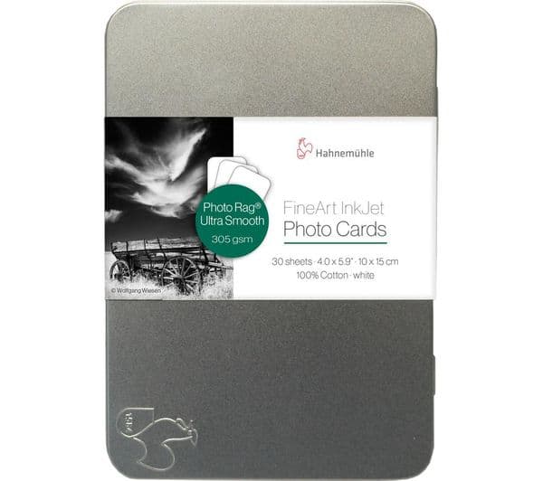 HAHNEMUEHLE FineArt Photo Rag A4 Ultra Smooth Matte Photo Card - 30 Sheets