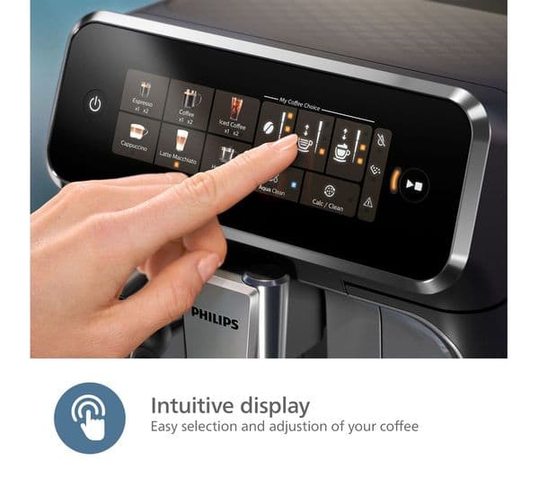 Philips Series 3300 LatteGo EP3347/90 Bean to Cup Coffee Machine Chrome & Black - Image 8