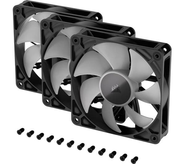CORSAIR RS120 ARGB 120 mm PWM Case Fan - Triple Pack, Black - Image 4
