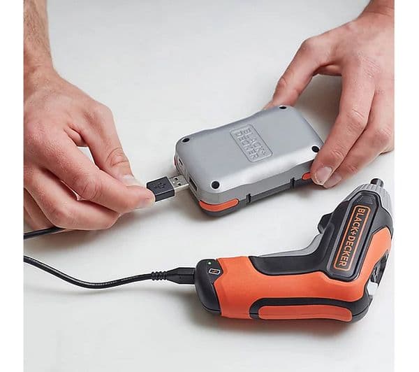 BLACK+DECKER Rapid 3.6 V Cordless Screwdriver - Orange & Black - Image 1