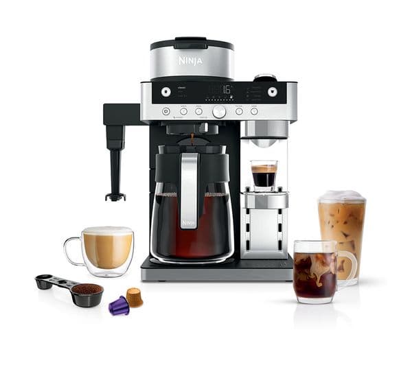 Ninja Prestige DualBrew System CFN803UK Pod & Permanent Filter Coffee Machine - Stainless Steel & Black - Image 1