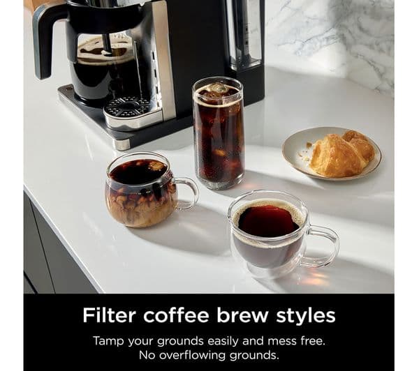 Ninja Prestige DualBrew System CFN803UK Pod & Permanent Filter Coffee Machine - Stainless Steel & Black - Image 4