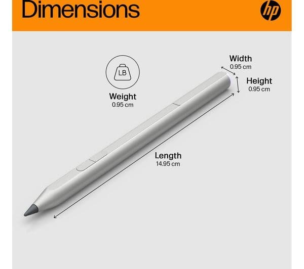 HP Rechargeable MPP 2.0 Tilt Stylus Pen - Silver - Image 4