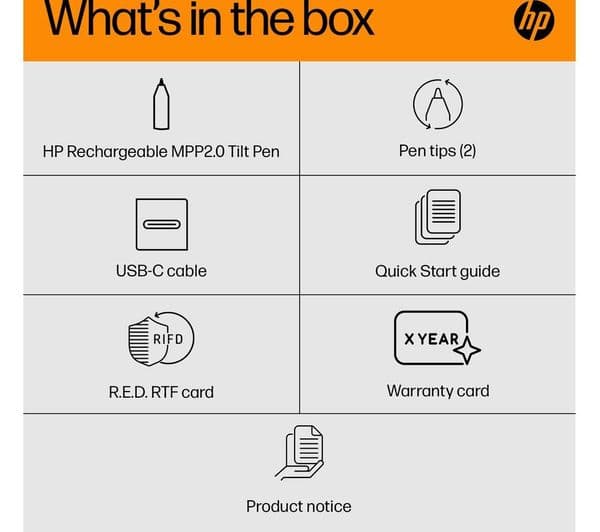 HP Rechargeable MPP 2.0 Tilt Stylus Pen - Silver - Image 9