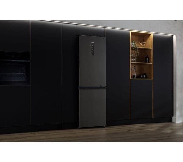 HAIER HDW1618DNPD(UK) Smart 60/40 Fridge Freezer - Platinum Inox - Image 2