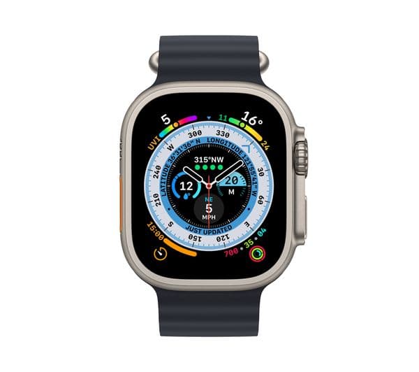 APPLE Watch Ultra Cellular Ocean Band, 49 mm - Titanium Midnight - Image 2