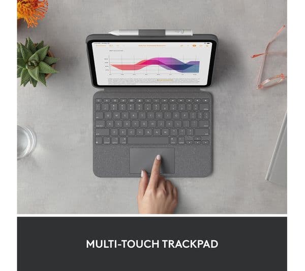 Logitech Combo Touch iPad Keyboard Case Grey - Image 7