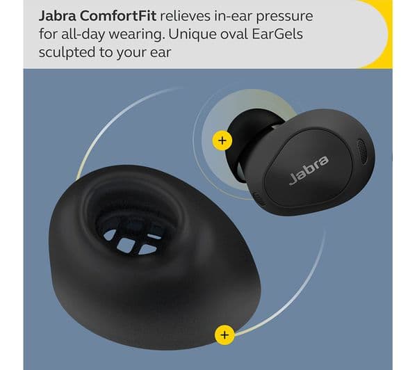 JABRA Elite 10 Wireless Bluetooth Noise-Cancelling Earbuds - Gloss Black - Image 5