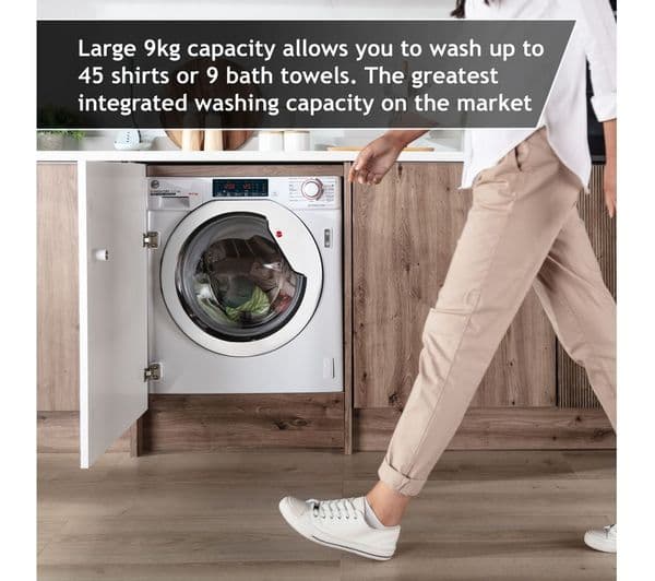 HOOVER H-WASH 300 PRO HBWOS 69TMCE-80 Integrated 9 kg 1600 Spin Washing Machine - Image 10
