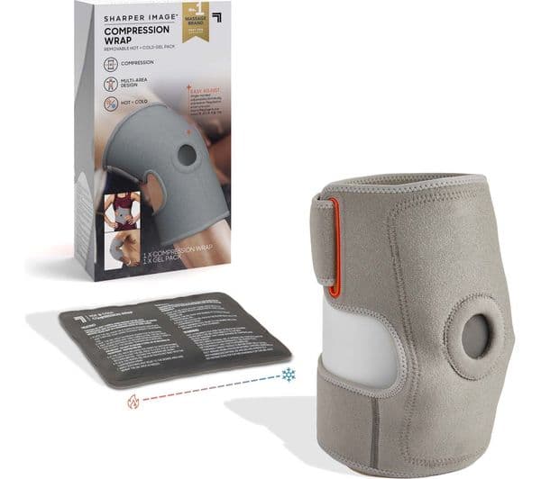 SHARPER IMAGE Hot & Cold Compression Wrap - Grey
