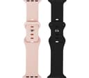 SANDSTROM Apple Watch 38-42 mm (Series 10/11) Silicone Strap - Set of 2, Pink & Black thumbnail 1