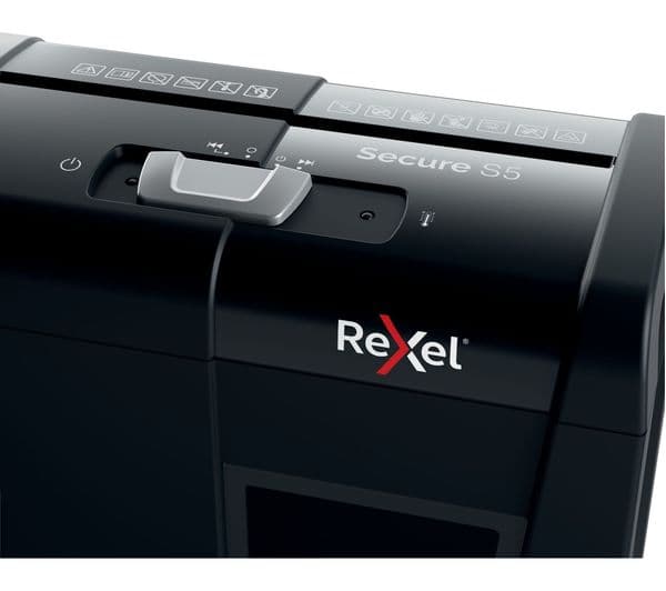 REXEL Secure S5 2020121 Strip Cut Paper Shredder - Image 4