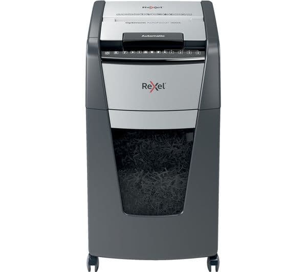 REXEL Optimum AutoFeed+ 300X Cross Cut Paper Shredder - Image 1