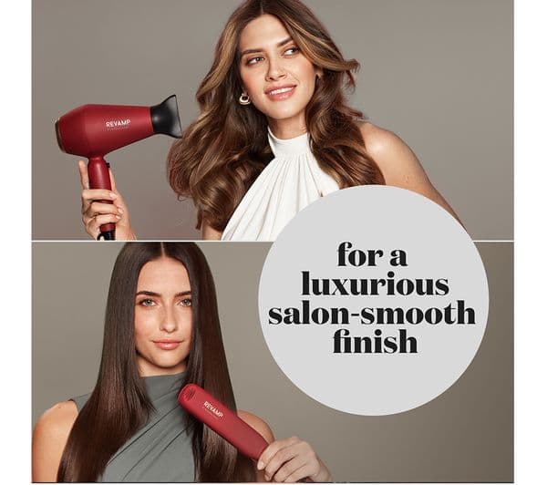 REVAMP Forever Love Hair Dryer & Straightener Gift Set - Deep Merlot - Image 5