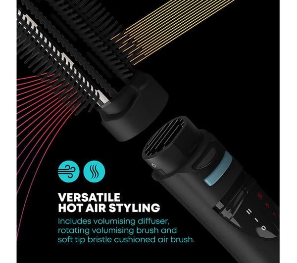 REVAMP Ionic Airstyle 6-in-1 Air Styler - Black - Image 2