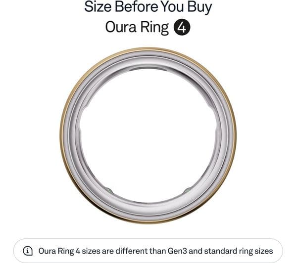 Oura Ring 4 Smart Ring Size 9 Gold - Image 2