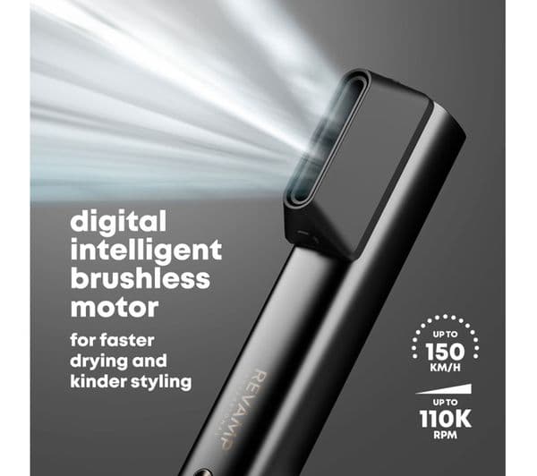 REVAMP HydroShine Air Compact 3-in-1 Pro Styler - Black - Image 3
