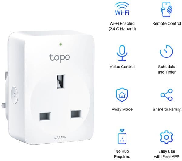 TP-Link Tapo P100 Mini Smart Socket White - Image 3