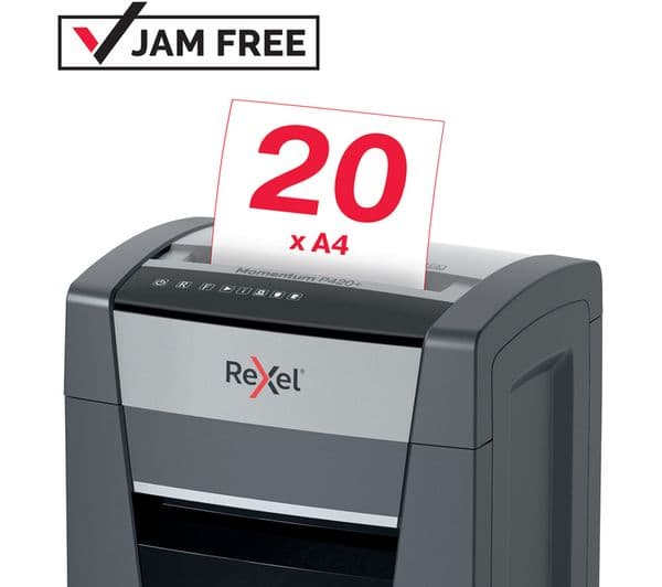 REXEL Momentum P420+ Cross Cut Paper Shredder - Image 2