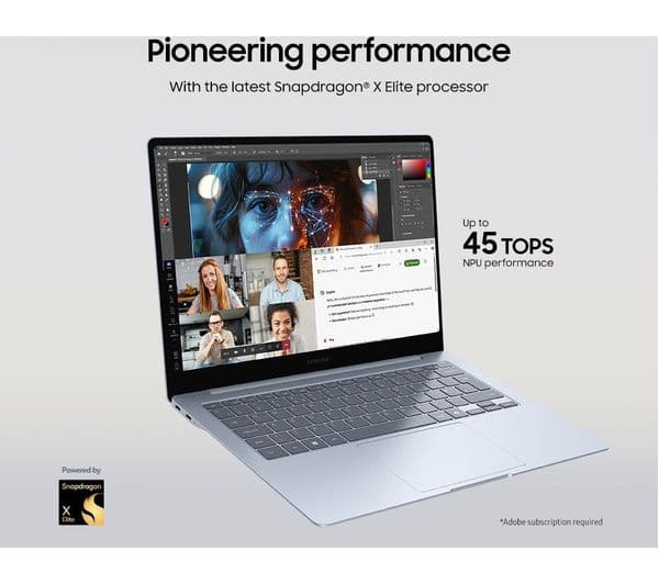 SAMSUNG Galaxy Book4 Edge 14" Laptop, Copilot+ PC - Snapdragon X Elite, 512 GB SSD, Sapphire Blue - Image 4