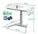 LEITZ Ergo Small Electric Sit Standing Desk - White thumbnail 3