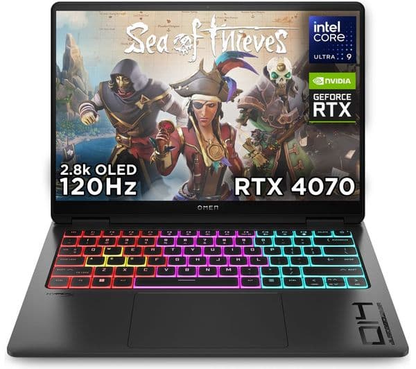 HP OMEN Transcend 14-fb0008na 14" Gaming Laptop - Intel® Core™ Ultra 9, RTX 4070, 1 TB SSD - Image 1