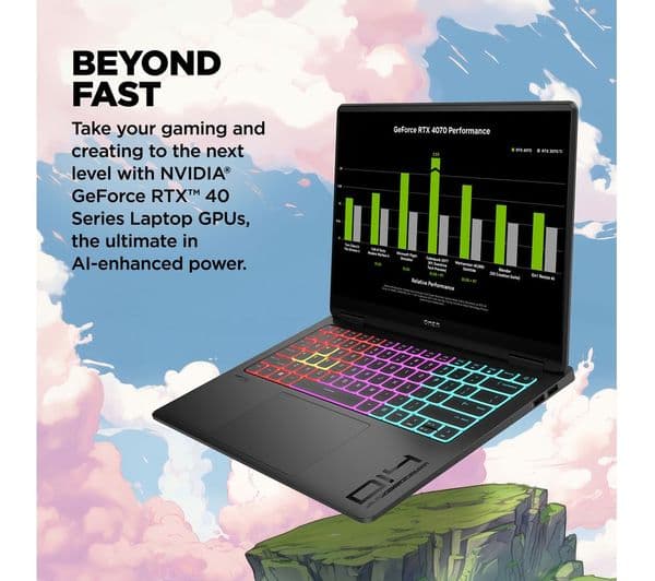 HP OMEN Transcend 14-fb0008na 14" Gaming Laptop - Intel® Core™ Ultra 9, RTX 4070, 1 TB SSD - Image 5