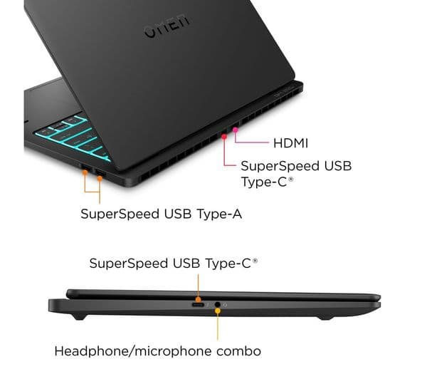 HP OMEN Transcend 14-fb0008na 14" Gaming Laptop - Intel® Core™ Ultra 9, RTX 4070, 1 TB SSD - Image 8