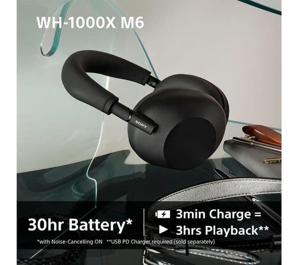 Sony WH-1000XM6 Headphones Black - Image 7