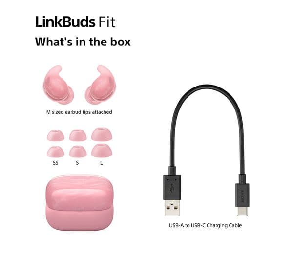 SONY LinkBuds Fit Earbuds Pink - Image 5