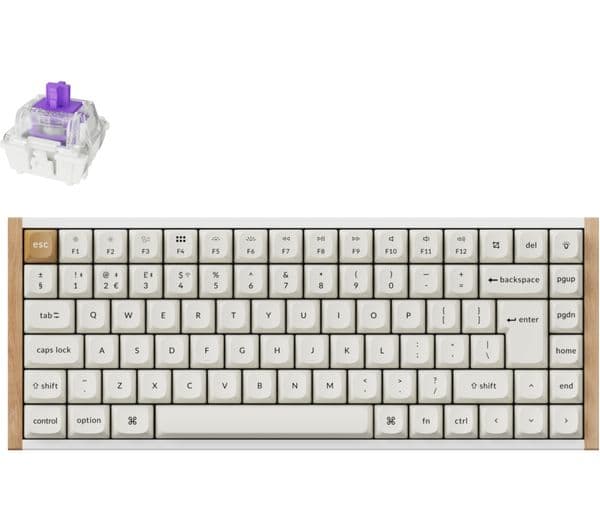 KEYCHRON K2 HE Wireless Mechanical Gaming Keyboard - White - Image 1