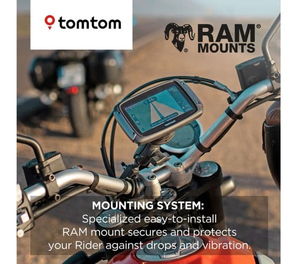 TOMTOM Rider 500 Motorcycle 4.3" Sat Nav - Full Europe Maps - Image 9