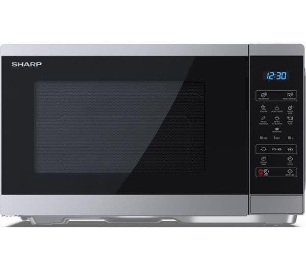 SHARP YC-MS252AU-S Solo Microwave - Silver - Image 1