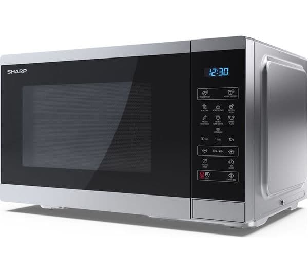 SHARP YC-MS252AU-S Solo Microwave - Silver - Image 6