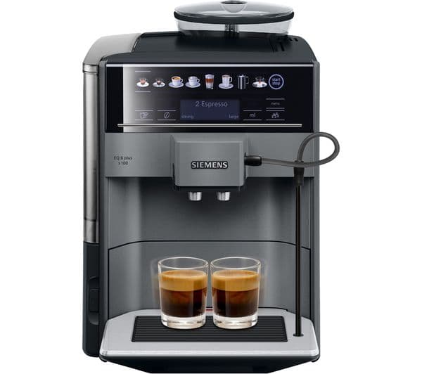SIEMENS TE651209GB EQ6 S100 Bean to Cup Coffee Machine - Titanium - Image 1