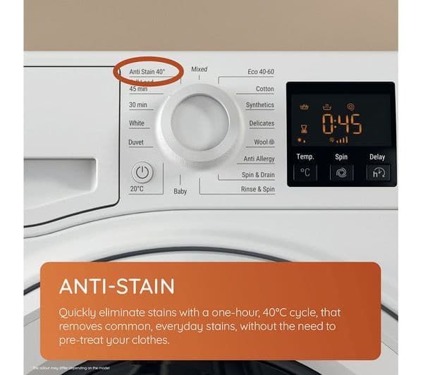 HOTPOINT Anti-Stain NSWR 946 BS UK 9 kg 1400 Spin Washing Machine - Black - Image 4