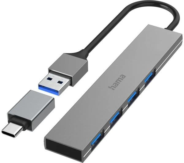HAMA Prime Line 4-port USB Type-C Hub