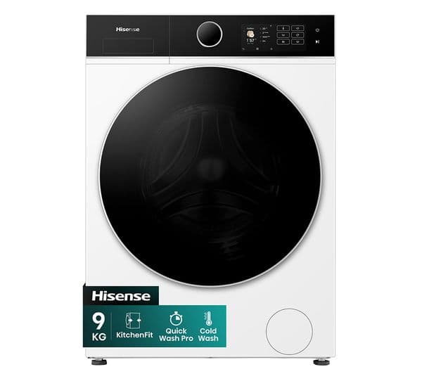 HISENSE KitchenFit 5i Series WF5I9043BWFS WiFi-enabled 9 kg 1400 Spin Washing Machine - White - Image 1