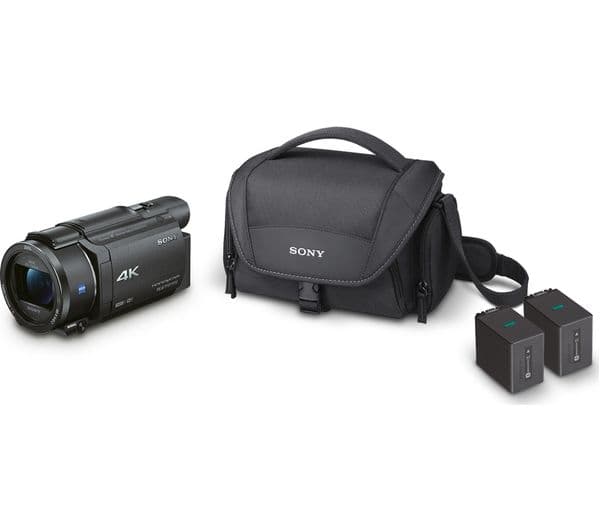 SONY FDR-AX53 Ultra HD 4K Camcorder with Battery Pack & Carry Case - Black - Image 1