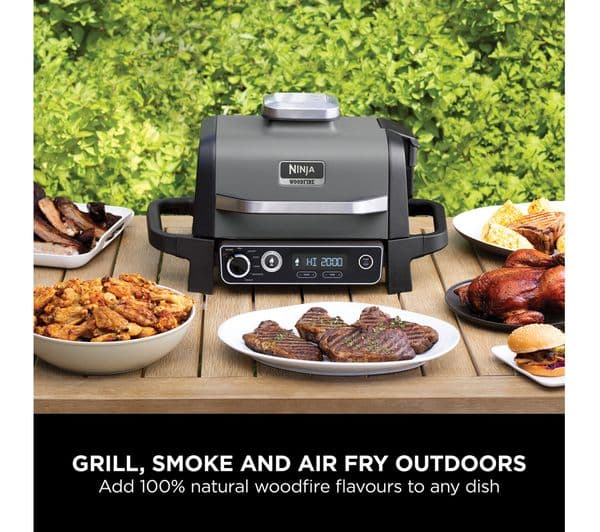 Ninja Woodfire OG701UK Outdoor Electric BBQ Grill & Smoker - Black - Image 5
