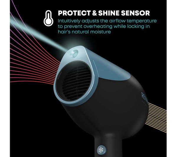 REVAMP Progloss Hydro Shield X Shine Hair Dryer - Black - Image 2