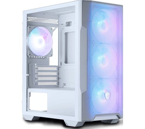 MSI MAG FORGE M100R ATX Mid-Tower PC Case - White - Image 1