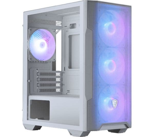 MSI MAG FORGE M100R ATX Mid-Tower PC Case - White - Image 2