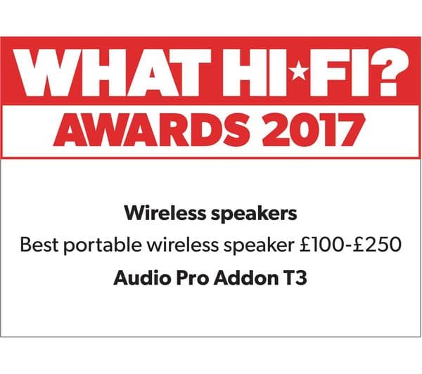 AUDIO PRO Addon T3 Portable Bluetooth Wireless Speaker - Black - Image 4