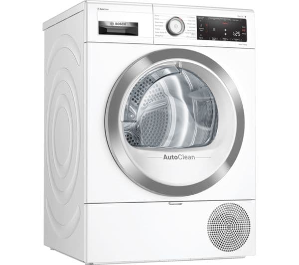 BOSCH Serie 8 WTX88RH9GB Smart 9 kg Heat Pump Tumble Dryer - White - Image 1