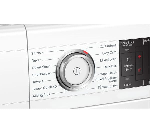BOSCH Serie 8 WTX88RH9GB Smart 9 kg Heat Pump Tumble Dryer - White - Image 5