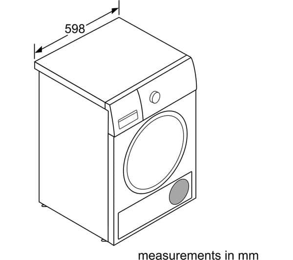 BOSCH Serie 8 WTX88RH9GB Smart 9 kg Heat Pump Tumble Dryer - White - Image 7